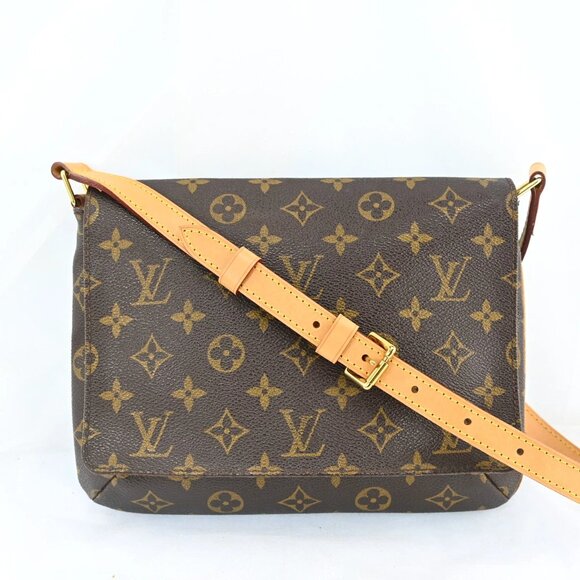 Authentic LOUIS VUITTON Monogram Musette Tango Short Strap Bag bsj710-112725 - Picture 1 of 16